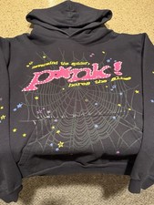Sp5der Worldwide × Young Thug Sp5der Black Pink Hoodie Size L picture