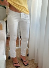 PRADA Vintage 2007 White Straight Leg Tailored Trousers Pants, Size IT 42 picture