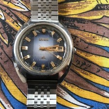 Orient Chronoace 21 stones Vintage Working Sliver Blue Japan WP picture