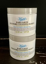 Kiehl's Rare Earth Deep Pore Cleansing Masque Mask Full Size 4.2 oz Each 2 Jars picture