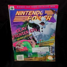 Vintage Magazine Nintendo Power 97 Clay Fighter 63 1/2 Inserts Starfox 64 Poster picture