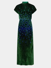 SALONI Fabienne Velvet Midi Gown NWT $795 Retail Size 0 Starlight Evening Dress picture