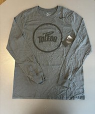New Nike Men’s T-shirt Toledo State Rockets L, large, NWT, Gray Tee Shirt picture