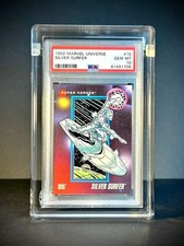 1992 Impel Marvel Universe SILVER SURFER #15 PSA 10 GEM No white edge defect picture