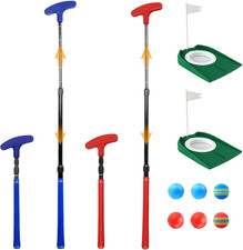 Adjustable Golf Putter, Mini Golf Set - 2 Golf Clubs with 6 Balls & 2 Cup with F picture