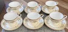 6 Aynsley English China HENLEY  MINT CONDITION Tea Cups and Saucers picture