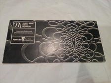 Vtg 1977 Pontiac Owner's Guide Manual General Information picture