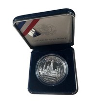 1996 P Smithsonian Institution 150th Anniversary Proof Silver Dollar US Mint COA picture