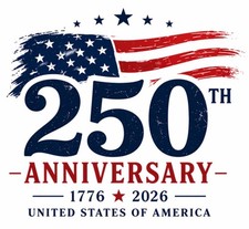 STICKER (BUY 2, GET 1 FREE) 250th vinyl glossy America new patriotic USA picture