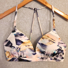Athleta Vivid Prism Bikini Top Size Large Racerback Strappy Padded picture