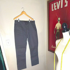 Brixton Men's Gray Chino Pants Relaxed Fit Straight Leg Cotton Twill 36 x 33 picture