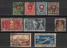 Switzerland: 1915; to 1932, High Values in good condition, used, EBSW02 picture