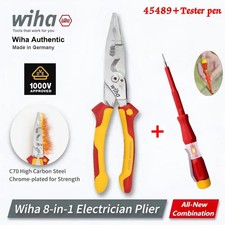 Pince d'électricien isolée Wiha 45489 8-en-1 VDE 1000V, dénudeur de fils, pince  picture