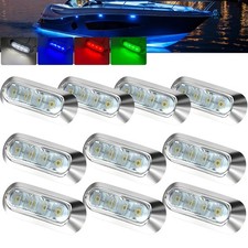 PSEQT 10Pcs 4LED RGBW Boat Courtesy Pack of 10, White & Blue & Red & Green picture