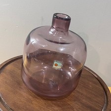 Vtg Blenko Amethyst Purple Art Glass Decanter Vase Handmade 7.5 Inch MCM picture