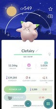 XXL or XXS Shiny Clefairy Moonlight Background - Pokémon GO PTC picture
