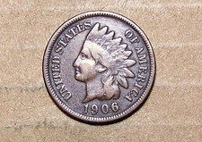 1906      Indian Head Cent     ACTUAL  COIN                         90927214-06 picture