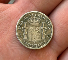 10 centavos 1896 Isla Puerto rico Alfonso XIII picture