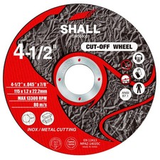 SHALL 25Pack Cut Off Wheels 4 1/2 x 7/8 Inch, Cutting Wheel with Pouch for An... picture