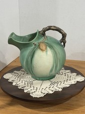Roseville Pottery Green Pinecone Ice Lip Pitcher picture