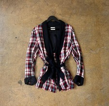 Vintage 50s Richman Brothers Tartan Plaid Shawl Collar Robe – size Medium picture
