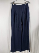 Ramy Brook Dalia Pleated Wide-Leg Pant – Navy picture