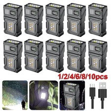 Mini USB Rechargeable LED Flashlight COB Work Lamp Torch Portable Keychain Light picture