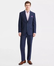 $395 Nautica Men's Modern Fit Cotton & Linen Nested Suit 48 R 43 x 31 zjl1526c picture