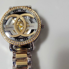 CHANEL Women's Quartz Analog Logo Dial Two-Tone Metal Bracelet 20mm Diamond picture