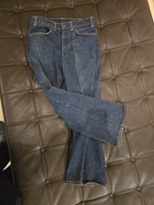 Vintage 1974 Levi's 646 Orange Tab Bell Bottom Jeans Made in USA Size 31 picture