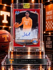 2025-26  Bowman Chrome Jaida Civil Auto Red /5 Tennessee Volunteers 1st Bowman picture