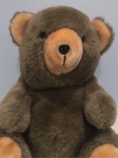 Gorgeous Soft Vintage High Quality Bear 15” Brown Plush Stuffed Animal picture