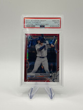 2021 Bowman Draft - Chrome Izaac Pacheco #BDC-46 Red Lava RC 5/5 Psa 9 picture