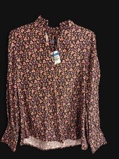 J.McLaughlin Cecilia Flower Market Blouse M NWT Cottagecore Fall Floral Ruffle picture