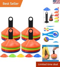 Versatile 200 PC Agility Soccer Cones Set with Cone Holder for Sports Training picture