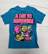 Vintage 2007 A Day To Remember Band Pac-Man Keep Running Your Mouth T-Shirt M picture