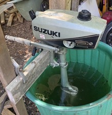 Running 1996 Suzuki DT2 2 HP 2-Stroke Outboard Motor Short Shaft Tiller picture