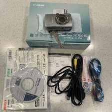 Canon PowerShot SD700 IS ELPH Digital Camera w/Box Battery Cords Works Great picture