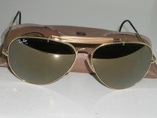 62[]14 VINTAGE B&L RAY BAN W1508 G15 DIAMOND HARD OUTDOORSMAN AVIATOR SUNGLASSES picture