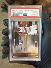POP-1  2009-10 Playoff Contenders Draft Class Kevin Durant #7 Gold /100 PSA10 picture