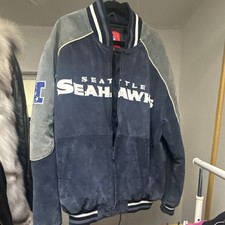 Seahawks Vintage 2000s Suede Leather Pro Player Jacket Size XL picture