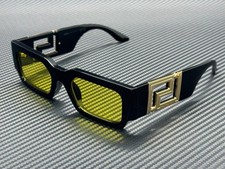 VERSACE VE4506U GB1 85 Black Yellow Men's 54 mm Sunglasses picture