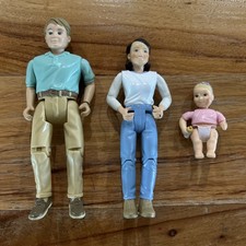 Vintage 1998 2000 Fisher Price Loving Family Baby Girl Mom Dad picture