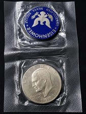 1971-S Eisenhower 40% Silver Dollar –Original U.S. Mint Blue Pack (Uncirculated) picture