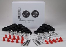 HO 1:87 Herpa # 52603 5 Sets Of Truck Wheels - Chrome/Red - 11.4mm diameter picture