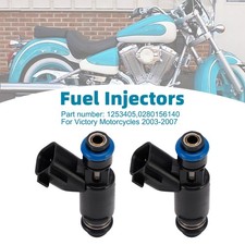 2PC Fuel Injectors 1253405 0280156140 For Victory Motorcycles 2003-2007· picture