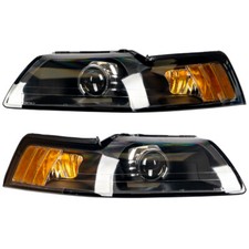 Projector Headlight Kit Black Housing Mustang 1999-2004 picture