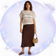 Vintage Simply Knits Openwork Cap-Sleeve Sweater picture