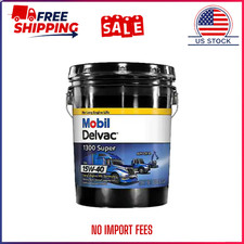 Mobil Delvac 1300 Super 15W-40 Premium Diesel Engine Oil 5 Gallon FREESHIP picture
