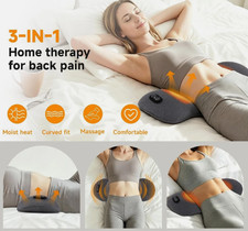3In 1 Smooth Spine Triple Fusion Back Massager Electric Lumbar Support Pillow picture